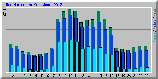 Hourly usage for June 2017