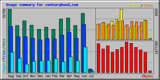 Usage summary for centurybond.com